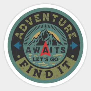 Adwenture awaits Sticker